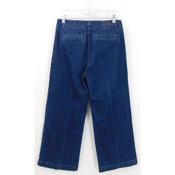 AG‎ Adriano Goldschmied Blue The Juliette Trouser Wide Leg Crop Pants Size 29R - Picture 2 of 7